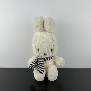 Nijntje Rare Miffy Bunny Rabbit 9” Striped Scarf Netherlands Dutch Plush HTF